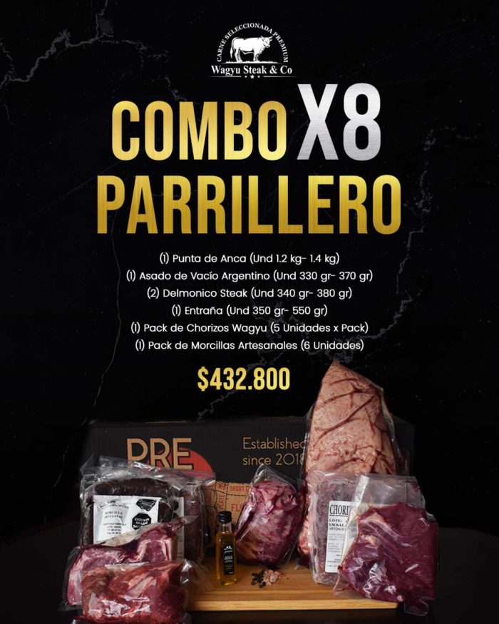 combo parrillero x8